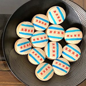 Chicago Flag Macarons