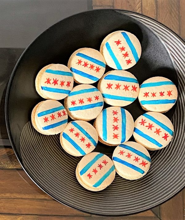 Chicago Flag Macarons