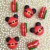 Holiday Santa Mickey Mouse macarons