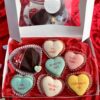 Valentine's Day hot cocoa bomb & macaron gift set